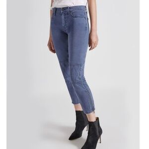 NWT CURRENT ELLIOT THE  DEBBIE CROP SLIM PANTS BLUE - 27